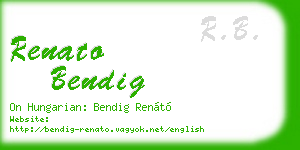 renato bendig business card