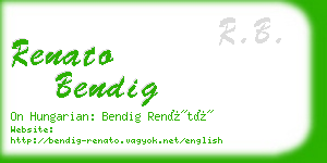 renato bendig business card